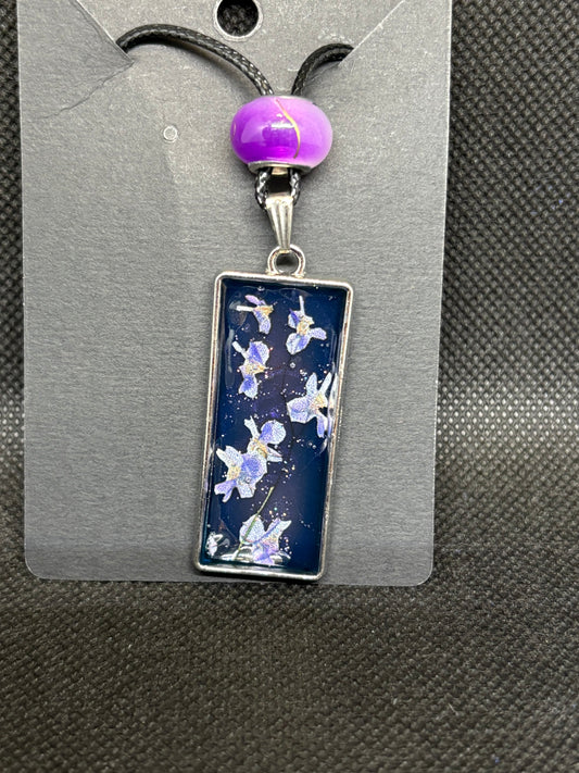 Petals in Amber Pendant – Resin Flower Bloom
